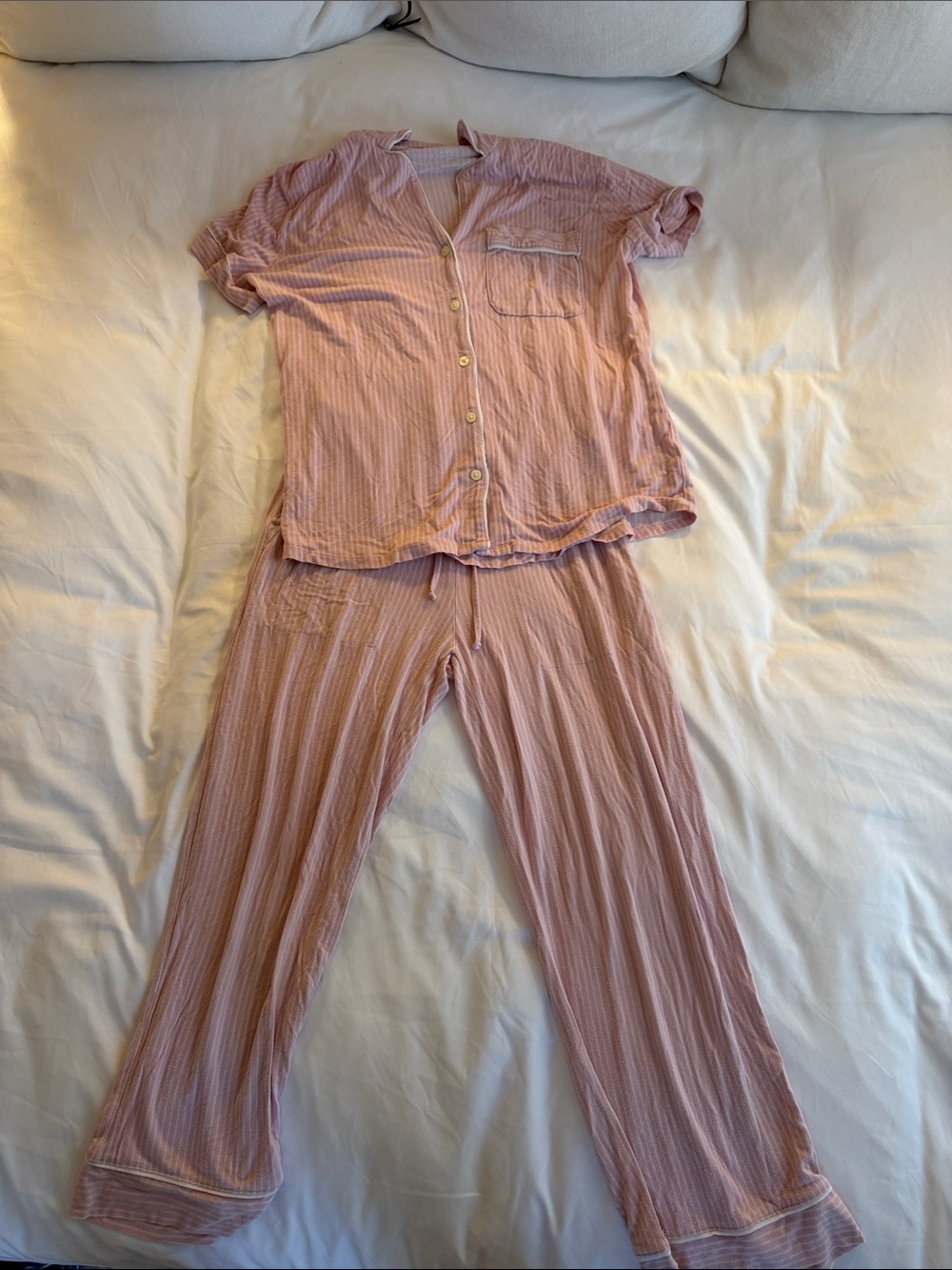 Auden Pink Striped Short-Sleeve Pajama Set